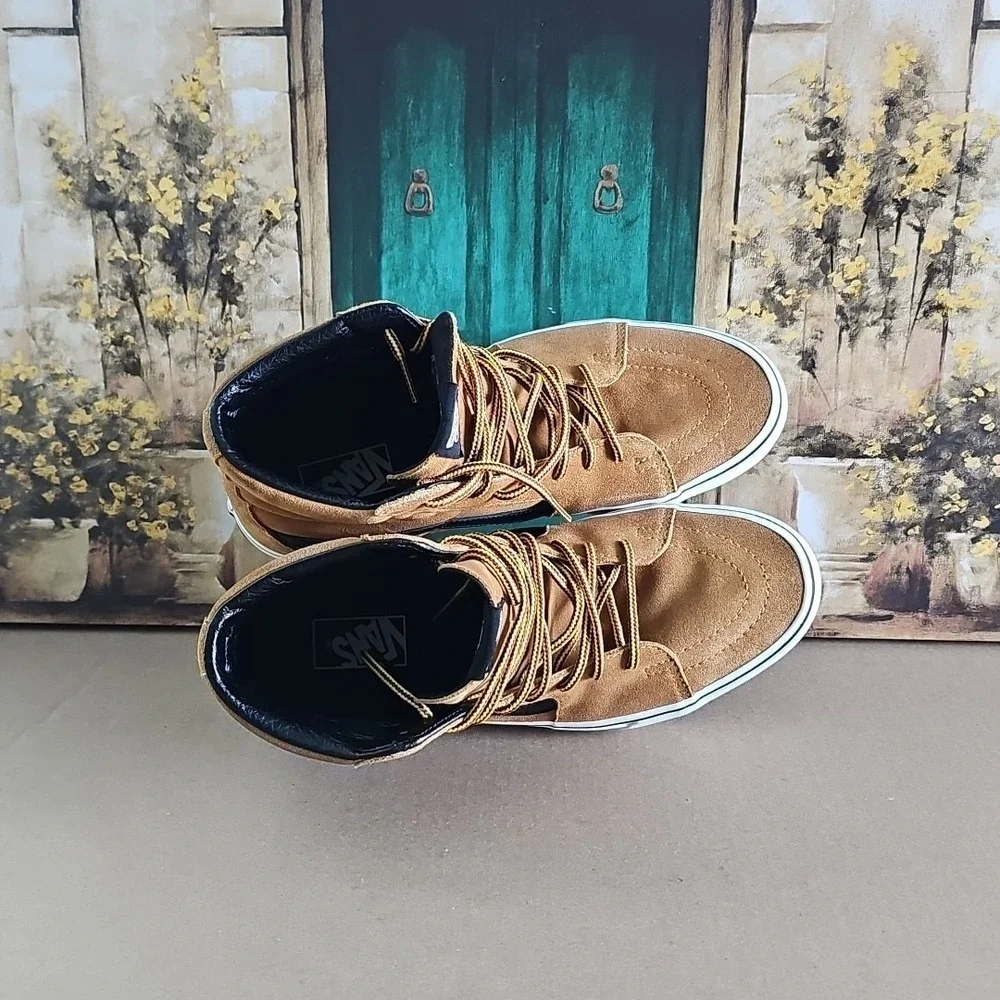 VANS SK-8‎ Hi Brown Suede High-Top Skater Skateboard Shoes Sneaker Size M9.5/W11